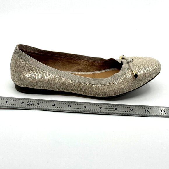 KELLY & KATIE Perri Slip-On Ballet Flat Shoe, Women's 9M, Beige Sparkle - Picture 11 of 15